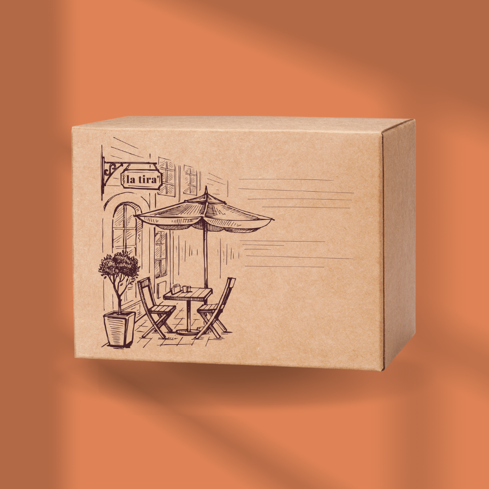 Gift Box with bamboo spatula-latira tiramisu